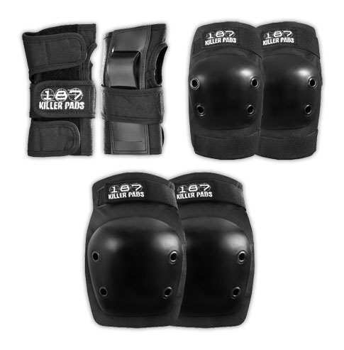 187 Killer Pads 6 Pack Black Jr – Plank Eye Board Shop