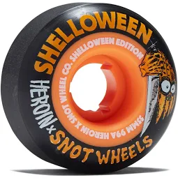 SNOT X HEROIN BOOGERTHANE SHELLOWEEN BLACK/ORANGE CORE Skateboard Wheels 55MM 99A (Set of 4)