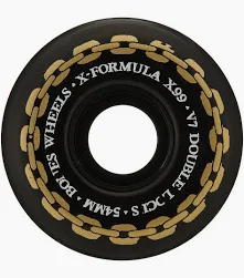 BONES WHEELS X-Formula Skateboard Wheels XF 56 V7 DOUBLE LOCKS X99 BLK 1 set