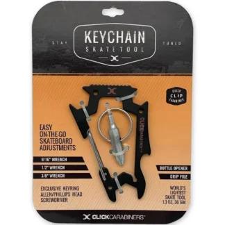 CLICK CARABINER KEYCHAIN TOOL BLACK