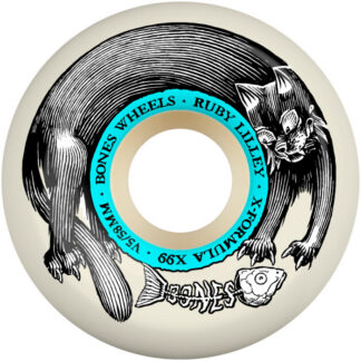 BONES WHEELS X-Formula Skateboard Wheels Lilley Blk Cat 56mm V5 Sidecuts X99 1 set