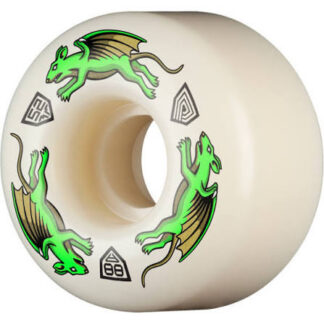 Powell Peralta Nano Rats 88A - AV4 Asymmetrical Shape - Medium Ride Patch - 52mm x 34mm 88A AV4 Skateboard Wheels 1 set