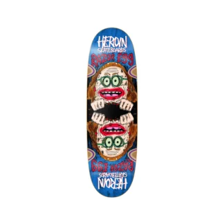 Heroin Skateboards Team Auntie Razor Egg Wheel Wells shaped Skateboard deck 9.75"
