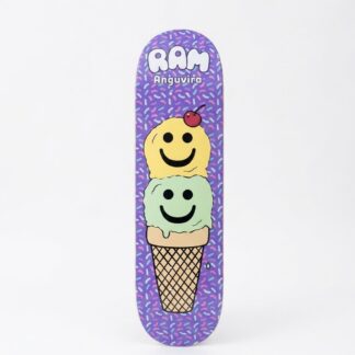 Ram Skateboards Angueira – Purple Ice Cream 8.25" Skateboard Deck