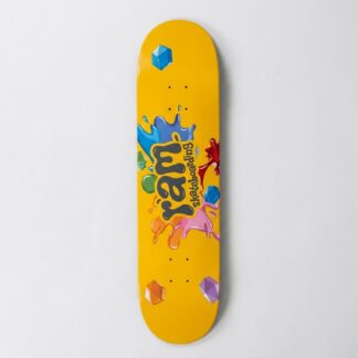 Ram Skateboards Yellow gushers 8.3" Skateboard Deck