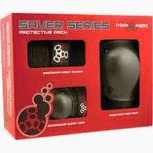 TRIPLE 8 SAVER SERIES 3 PACK PADS BLACK S